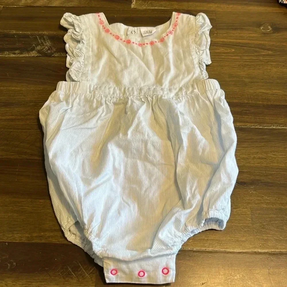 EGG by Susan Lozar Bundle Romper Jumpsuit Animal Print Doe Deer 12 18 Months